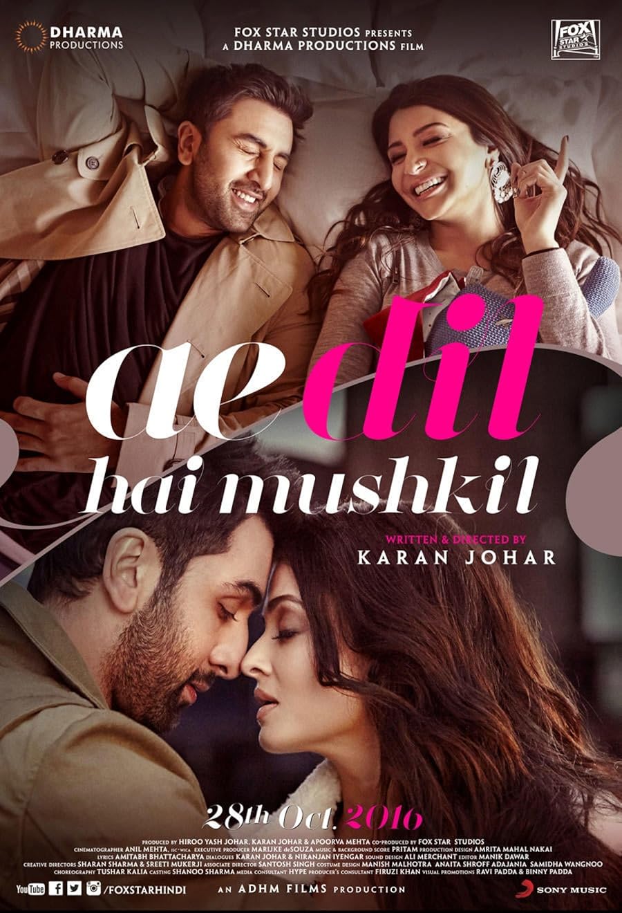 دانلود فیلم Ae Dil Hai Mushkil 2016 با زیرنویس چسبیده